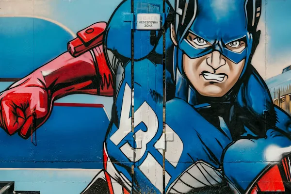Character figures representing character-driven comic storytelling